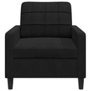 lænestol 60 cm velour sort