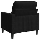 lænestol 60 cm velour sort