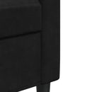 lænestol 60 cm velour sort