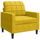 lænestol 60 cm velour gul