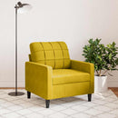 lænestol 60 cm velour gul