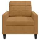 lænestol 60 cm velour brun