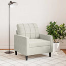 lænestol 60 cm velour cremefarvet