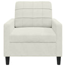 lænestol 60 cm velour cremefarvet