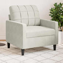 lænestol 60 cm velour cremefarvet
