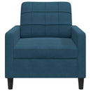 lænestol 60 cm velour Blå