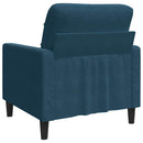 lænestol 60 cm velour Blå