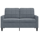2-personers sofa 120 cm velour mørkegrå