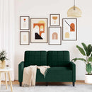 2-personers sofa 120 cm fløjl mørkegrøn