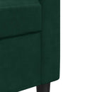 2-personers sofa 120 cm fløjl mørkegrøn
