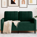 2-personers sofa 120 cm fløjl mørkegrøn
