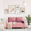 2-personers sofa 120 cm fløjl lyserød