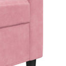 2-personers sofa 120 cm fløjl lyserød