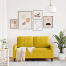 2-personers sofa 120 cm fløjl gul