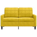 2-personers sofa 120 cm fløjl gul