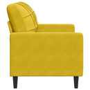 2-personers sofa 120 cm fløjl gul