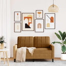 2-personers sofa 120 cm fløjl brun