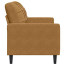 2-personers sofa 120 cm fløjl brun