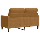 2-personers sofa 120 cm fløjl brun