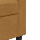 2-personers sofa 120 cm fløjl brun