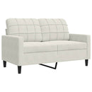 2-personers sofa 120 cm velour cremefarvet