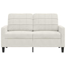 2-personers sofa 120 cm velour cremefarvet
