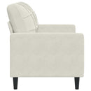 2-personers sofa 120 cm velour cremefarvet