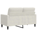 2-personers sofa 120 cm velour cremefarvet
