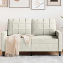 2-personers sofa 120 cm velour cremefarvet