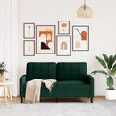 2-personers sofa 140 cm fløjl mørkegrøn