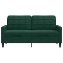 2-personers sofa 140 cm fløjl mørkegrøn