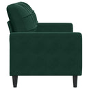 2-personers sofa 140 cm fløjl mørkegrøn