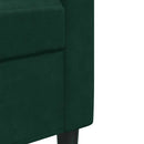 2-personers sofa 140 cm fløjl mørkegrøn