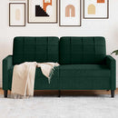 2-personers sofa 140 cm fløjl mørkegrøn