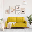 2-personers sofa 140 cm fløjl gul