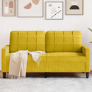 2-personers sofa 140 cm fløjl gul