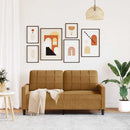 2-personers sofa 140 cm fløjl brun