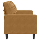 2-personers sofa 140 cm fløjl brun