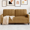 2-personers sofa 140 cm fløjl brun