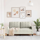 2-personers sofa 140 cm velour cremefarvet