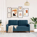 2-personers sofa 140 cm fløjl blå