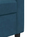 2-personers sofa 140 cm fløjl blå
