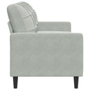 3-personers sofa 180 cm velour lysegrå