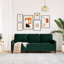 3-personers sofa 180 cm fløjl mørkegrøn