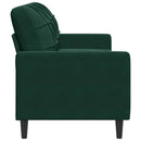 3-personers sofa 180 cm fløjl mørkegrøn