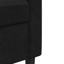 3-personers sofa 180 cm velour sort