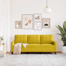 3-personers sofa 180 cm velour gul