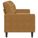 3-personers sofa 180 cm fløjl brun