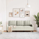 3-personers sofa 180 cm fløjl cremefarvet