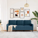 3-personers sofa 180 cm velour blå